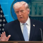 Illustration of the U.S. Constitution with focus on the 25th Amendment and a symbolic depiction of Donald Trump, representing the challenges of removing a president from office