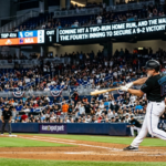 Griffin Conine hitting a 2-run home run for the Miami Marlins against the Chicago White Sox at loanDepot park.