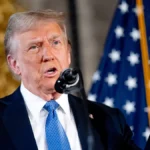 Donald Trump speaking about Iran amid rising US-Iran tensions