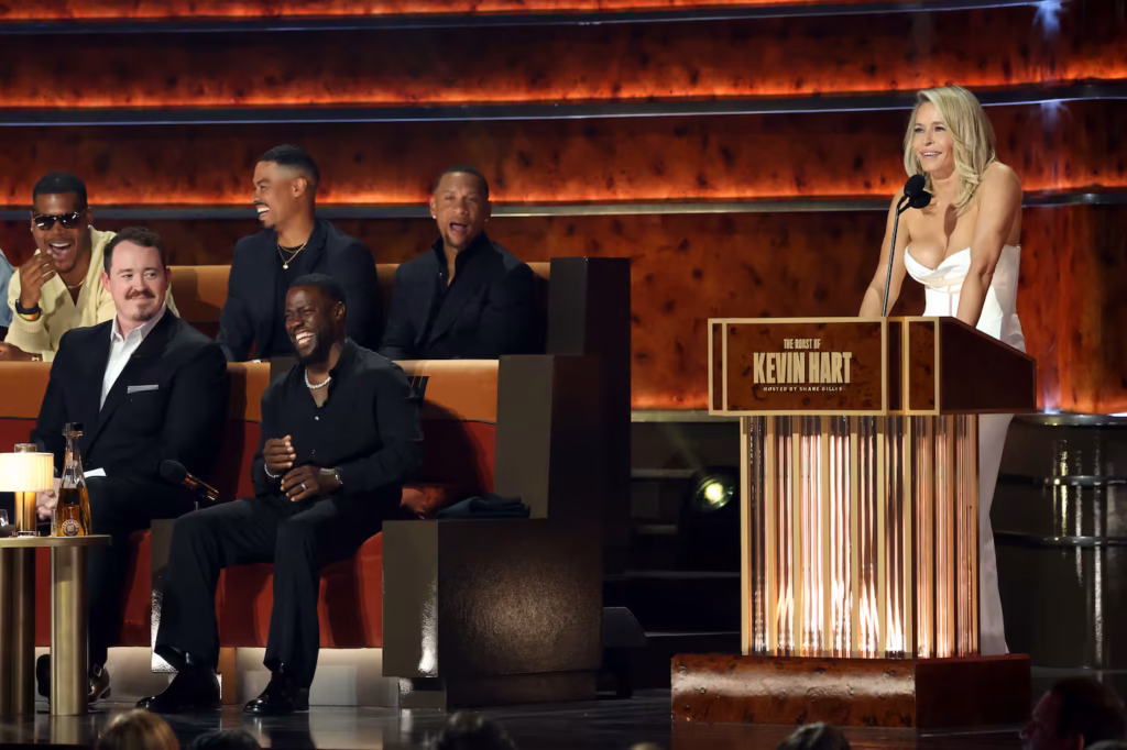 Y5JIVMHQTFF5DPXTAVH6O5JQRI-1024x682 Chelsea Handler Roasts Tony Hinchcliffe During Netflix’s Kevin Hart Special