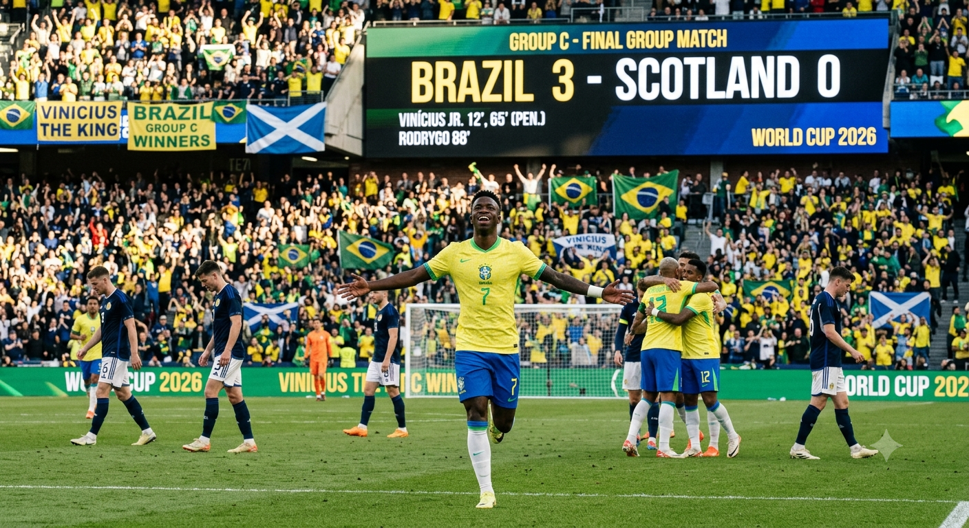 Brazil vs Scotland: Vinícius Júnior Stars in 3-0 World Cup 2026 Victory