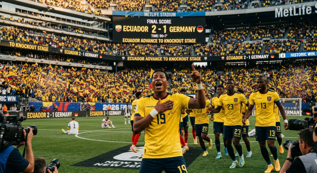 Ecuador vs Germany: Ecuador Defeats Germany 2-1 to Reach 2026 FIFA World Cup Knockouts