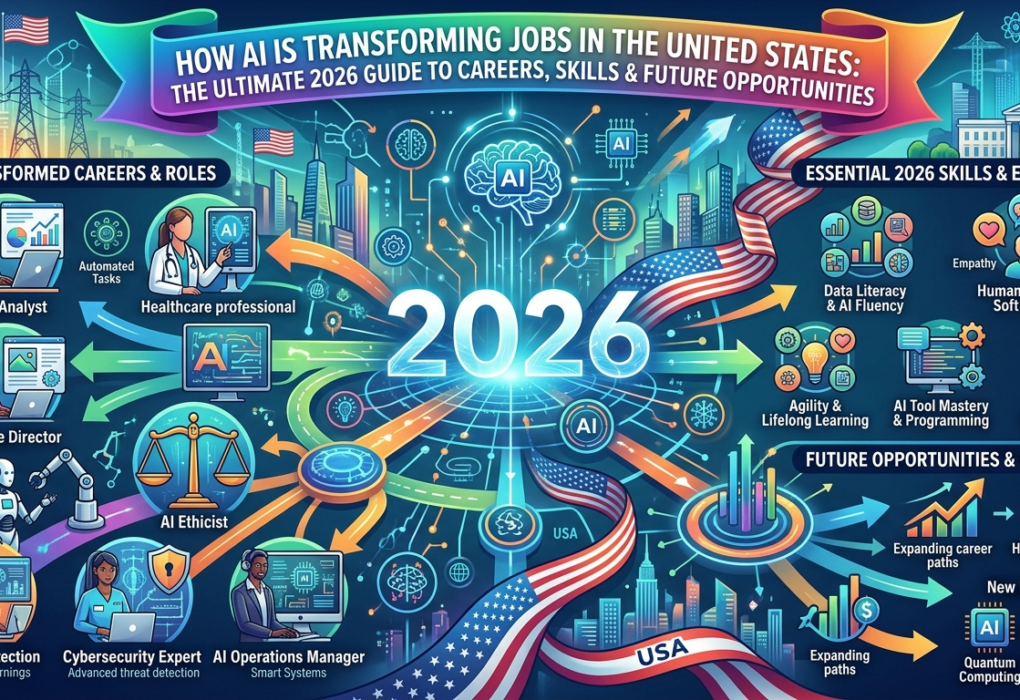HOW AI IS TRANSFORMING JOBS IN THE UNITED STATES THE ULTIMATE 2026 GUIDE TO CAREERS, SKILLS & FUTURE OPPORTUNITIES