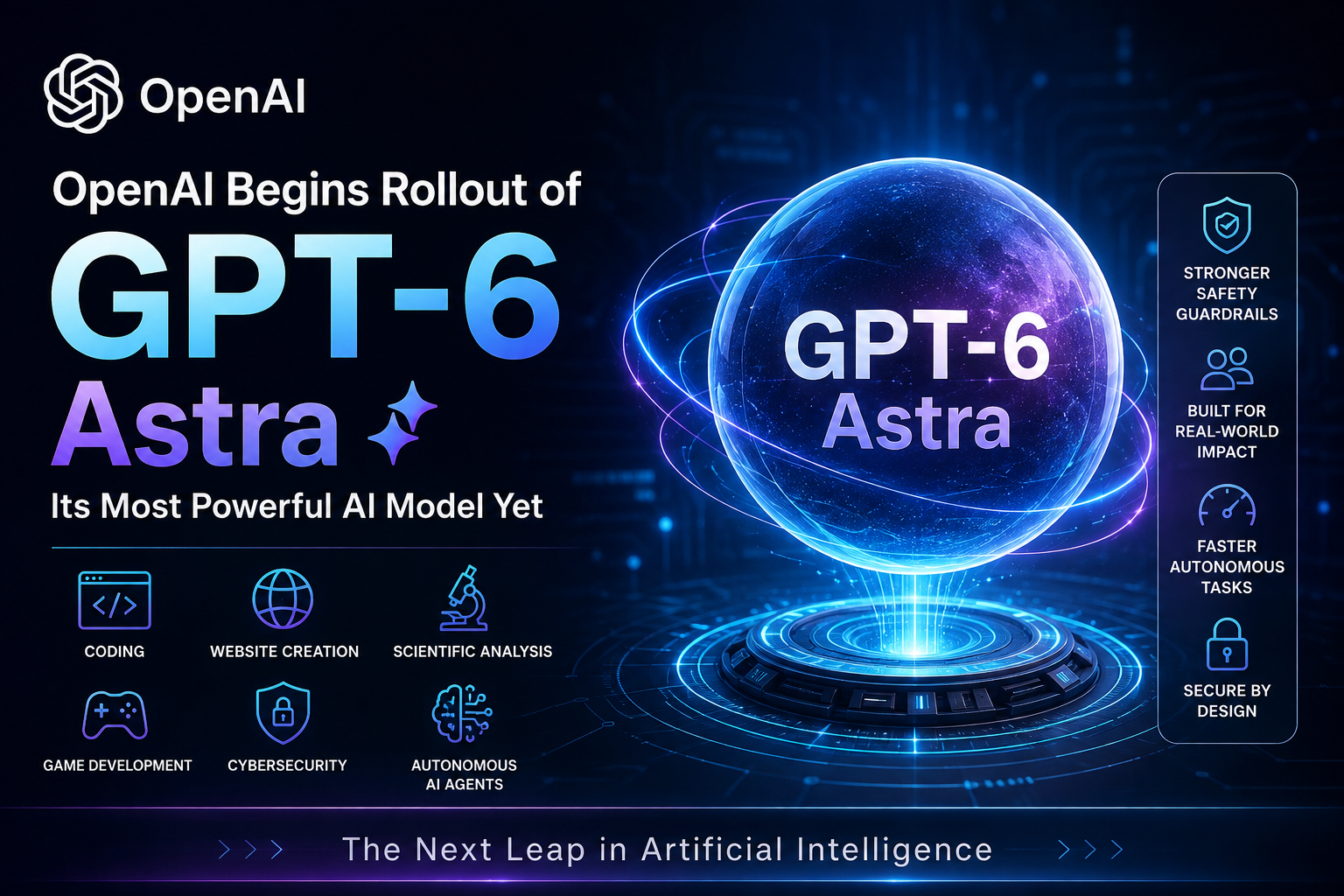 OpenAI Begins Rollout of GPT-6 Astra, Its Most Powerful AI Model Yet