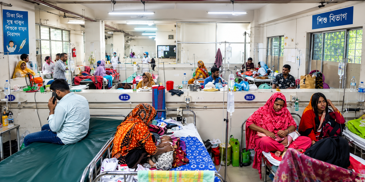 Crowded South Asian Hospital Ward